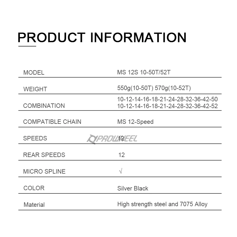 SUNSHINE 12S 10-50T/52T MS кассета MTB Micro Spline K7 12V Shimano M6100 118 L/KMC X12 цепь для M8100 M9000 M9100 звездочка -
