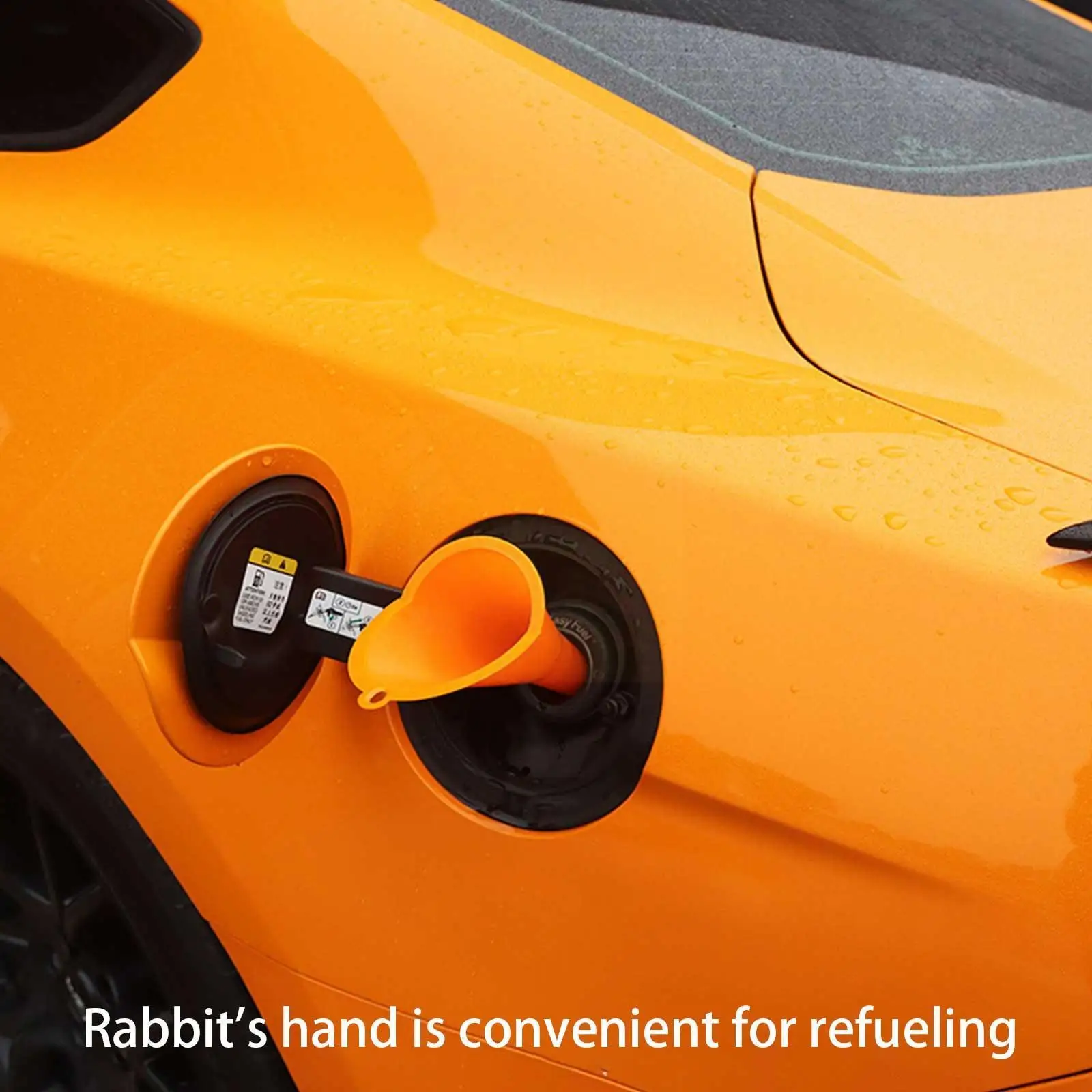 

Car Motorcycle Long Stem Funnel Gasoline Oil Fuel Filling Orange Color 29cm Anti-splash Refueling Plastic Tools Accessories K3M9