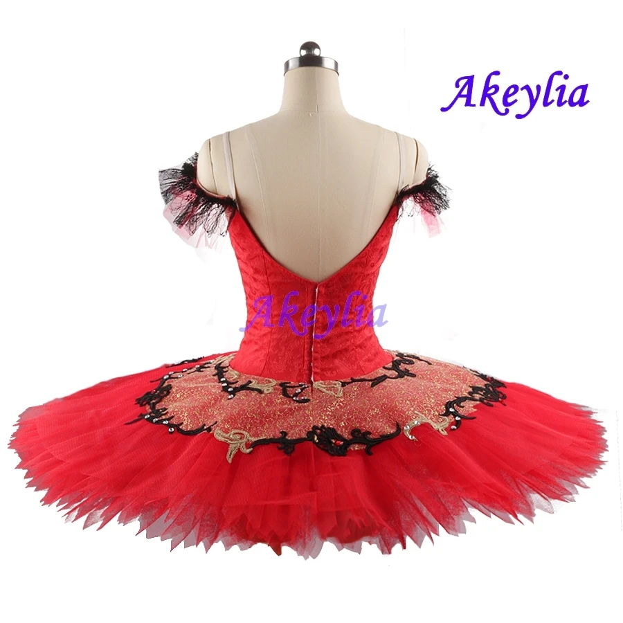 Балетная пачка Akeylia Kitri для взрослых черная/красная