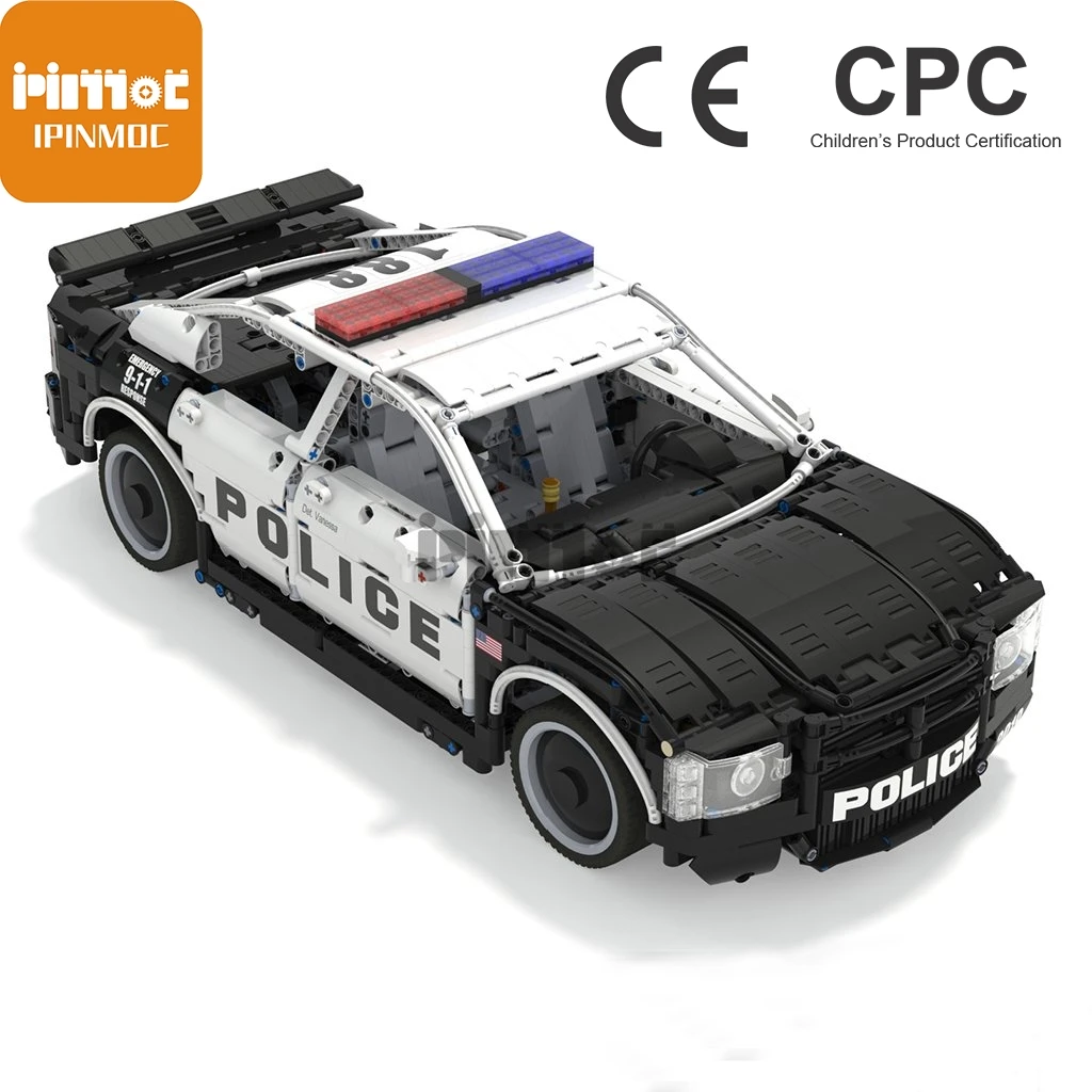 

Moc-27336 American police car lane Qi chao Беговая наклейка 2855 шт. электронный рисунок Сращивание строительных блоков технология сборка