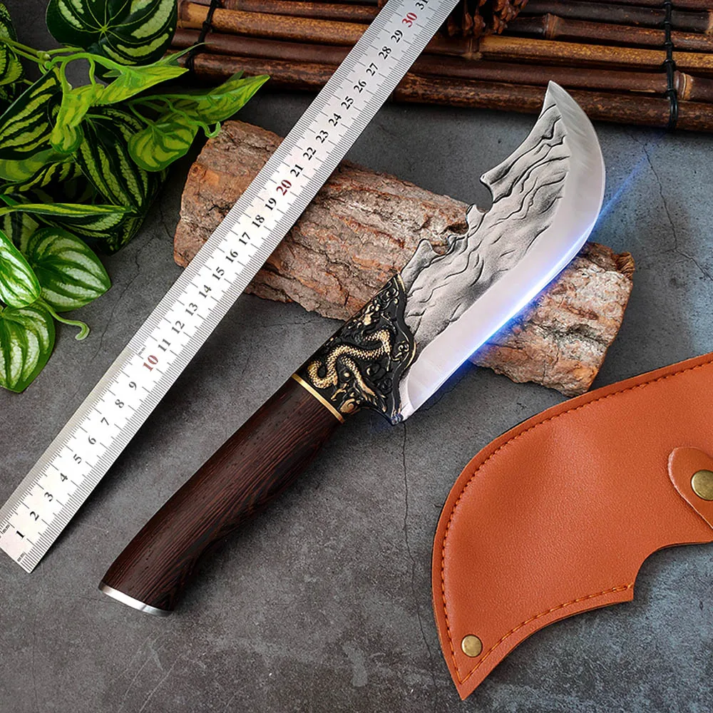 

Hand Forged Chinese Knife Cleaver Meat Chopping Vegetables Butcher Boning Knife Stainless Steel Kitchen Knives Chef Cooking Tool