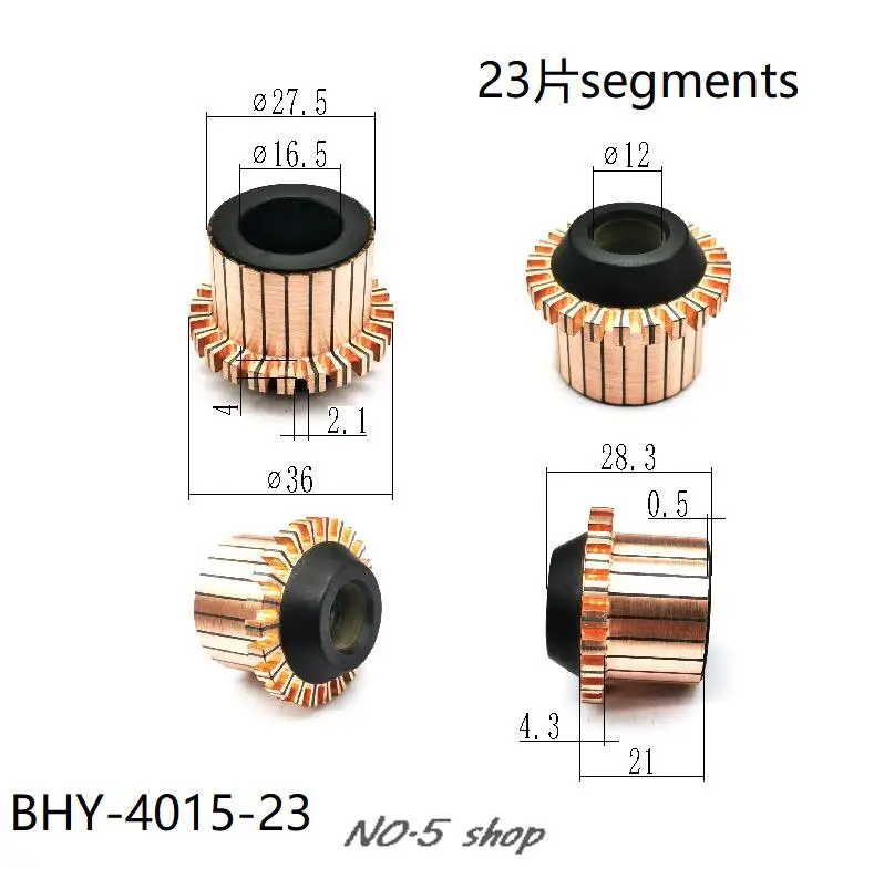 

10Pcs 27.5x12x21(28.3)x23P Copper Bars Electric Motor Commutator