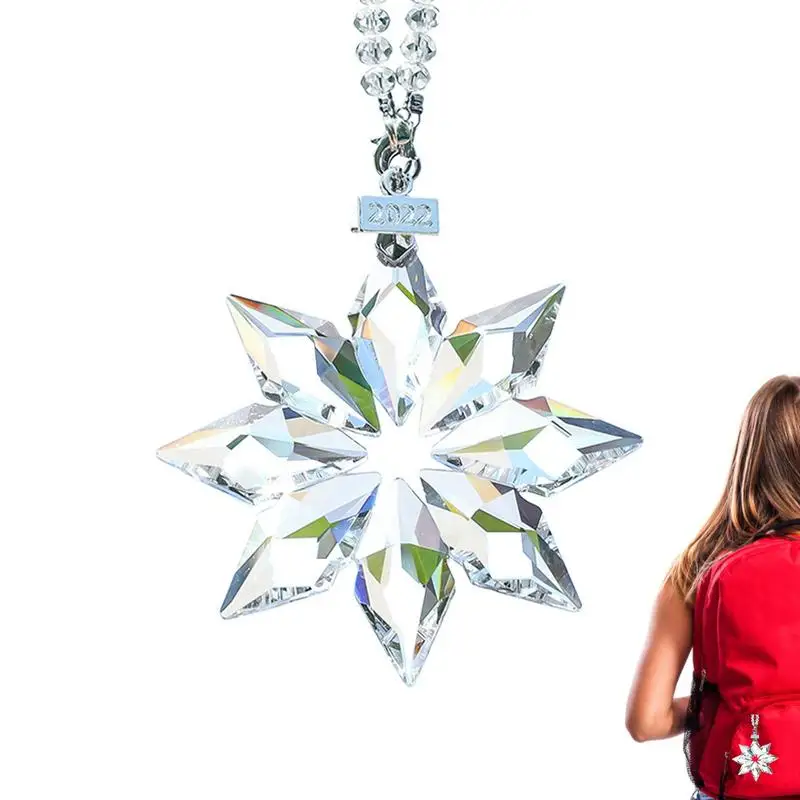 

Хрустальные снежинки, подвеска в виде снежинки, подвесные украшения в виде снежинки для автомобиля на рождественскую елку