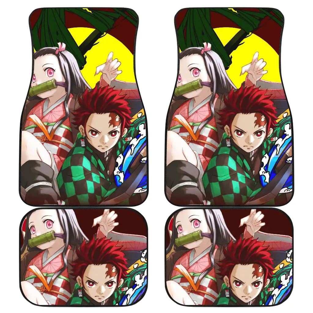 

Tanjiro amp; Nezuko Car Floor Mats Demon Slayer Anime Car Mats Ci0605 Full Set 4-Piece Front Rear Car Floor Mats