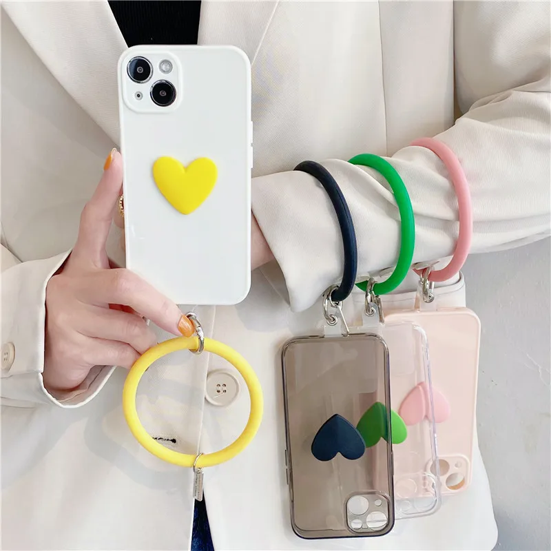 

Fashion Big Bracelet TPU Soft Shell Anti-fall Protective Cover Phone Case For Huawei P50 P40 P30 Magic 4 Pro For Honor 30 20 Pro