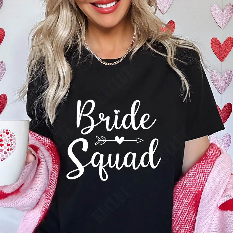 Футболка Team Bride Squad топы с графическим рисунком для подружки невесты свадебная