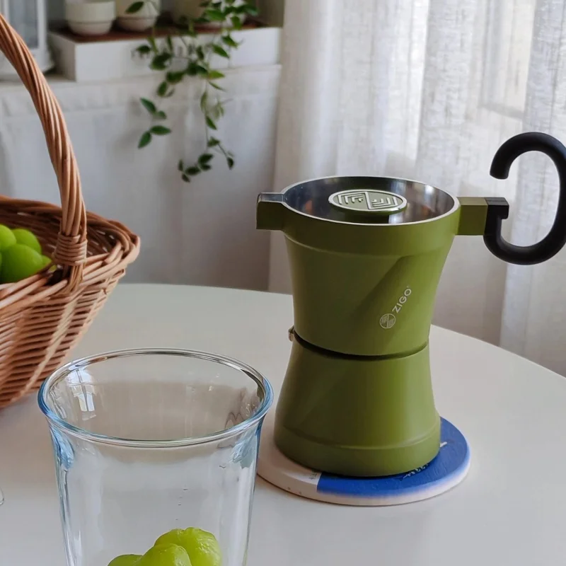 Кофеварка ZIGO Double Valve Moka Pot Z Pot для дома, подходит для открытого огня, керамическая, для электрической плиты, набор для приготовления кофе. (art.: 3920dc9c3bc17) - 3920dc9c3bc17