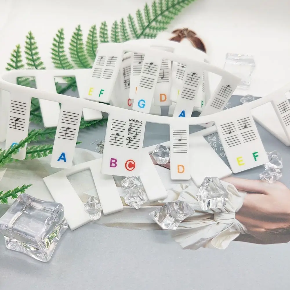 Многоразовые обучающие двойные линии фортепиано клавиатура этикетки для