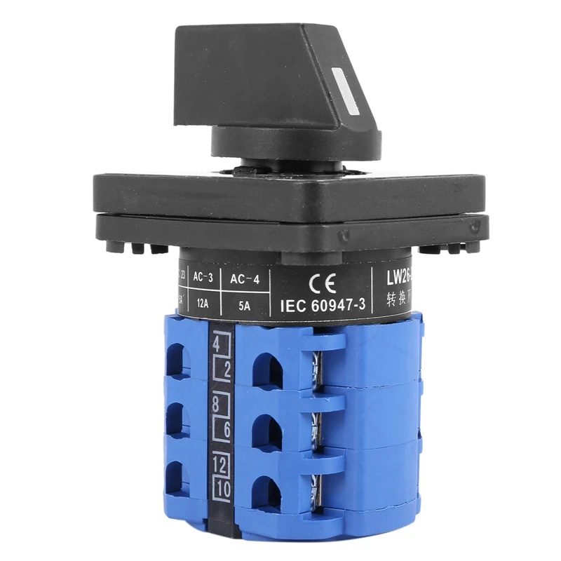 

4X 3 Positions On-Off-On Changeover Control Rotary Cam Switch 20A
