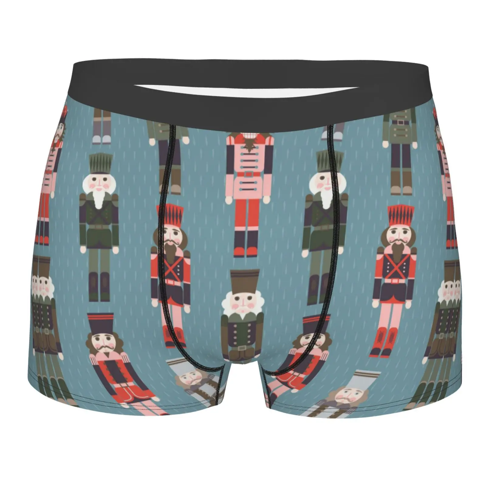 

Nutcracker Christmas Blue Men Underwear Male Underpants Double Sides Printed Soft Breathable Machine Wash Polyester Print