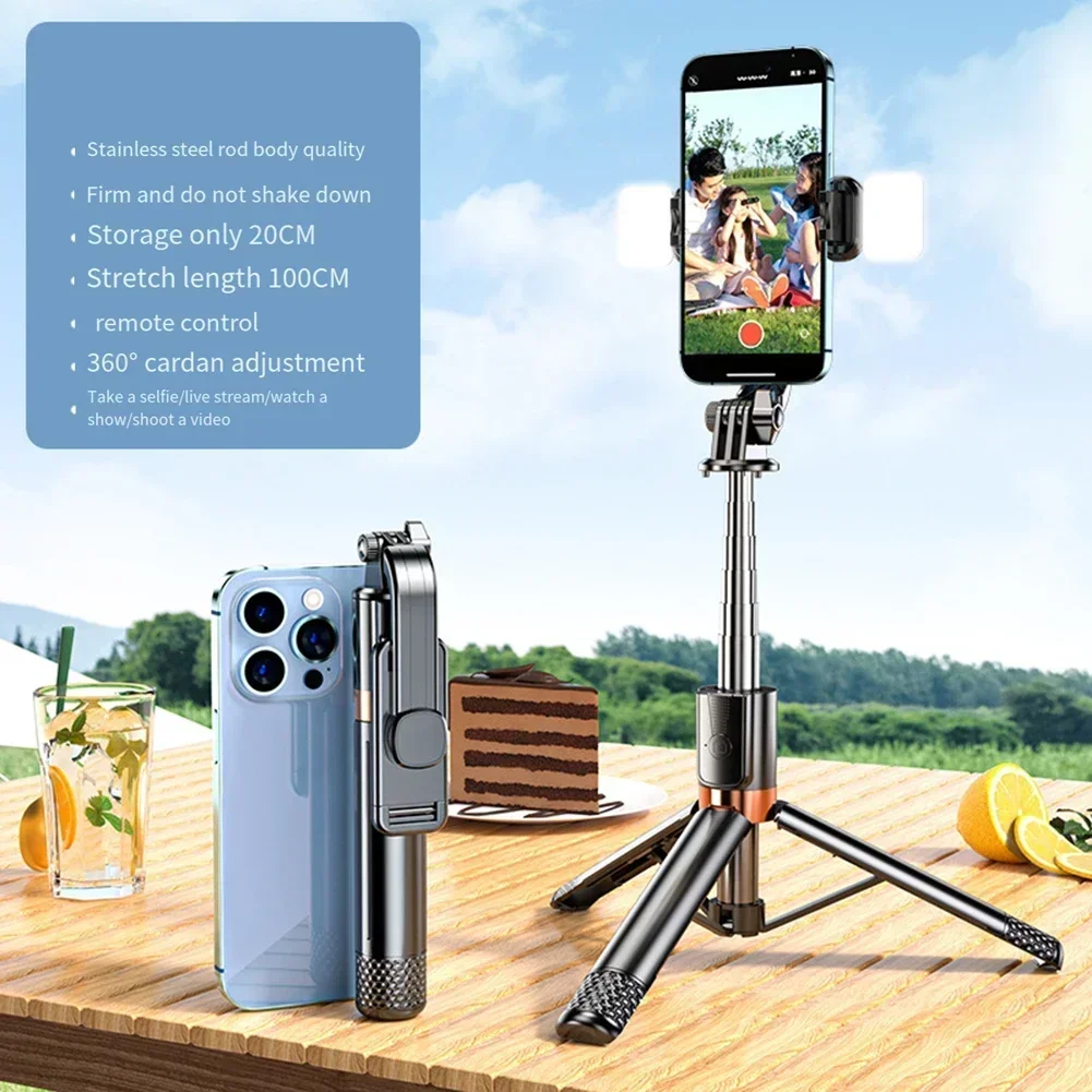 Регулируемая палка для селфи с держателем мобильного телефона телескопической