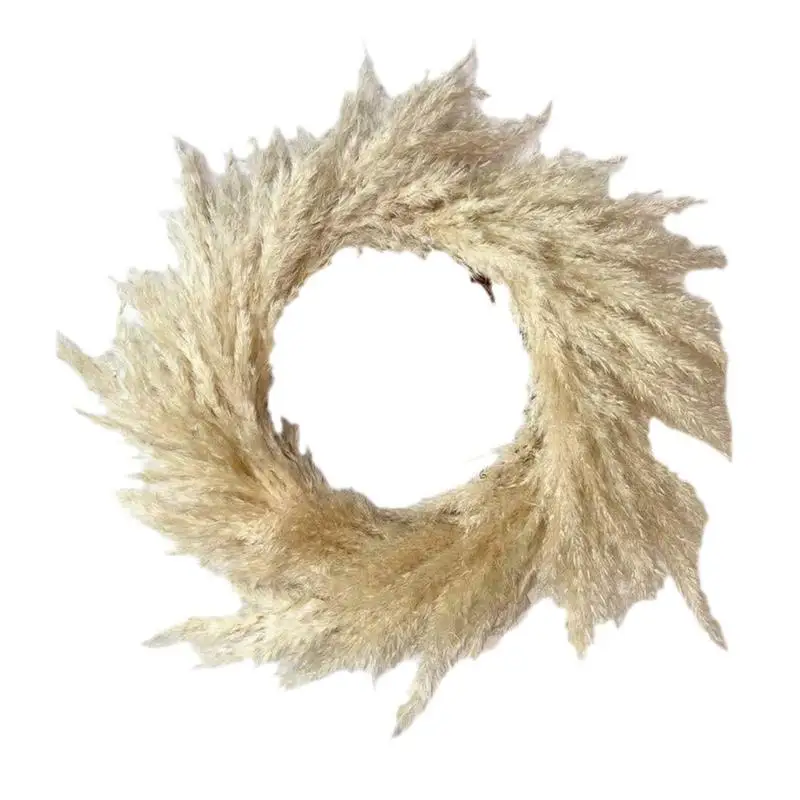 

Pampas Grass Wreath Fall Door Wreaths For Front Door Home Decor Long Lasting Unique Farmhouse Décor Exterior Silk Boho Style