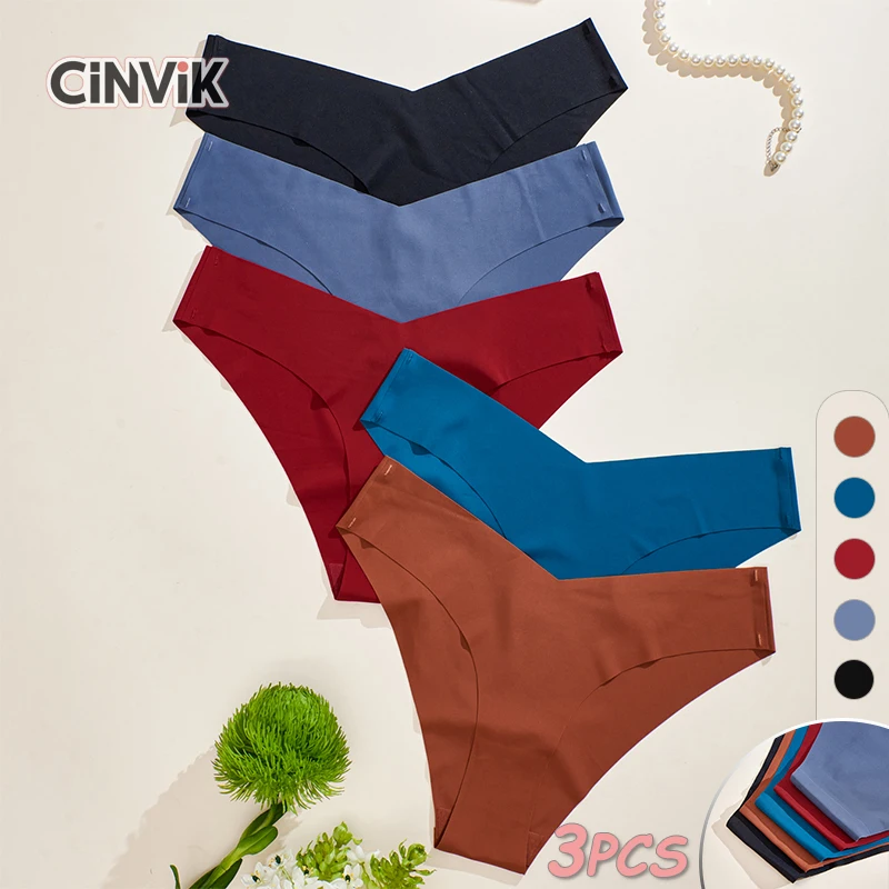 3 шт. женские трусики с V-образным вырезом