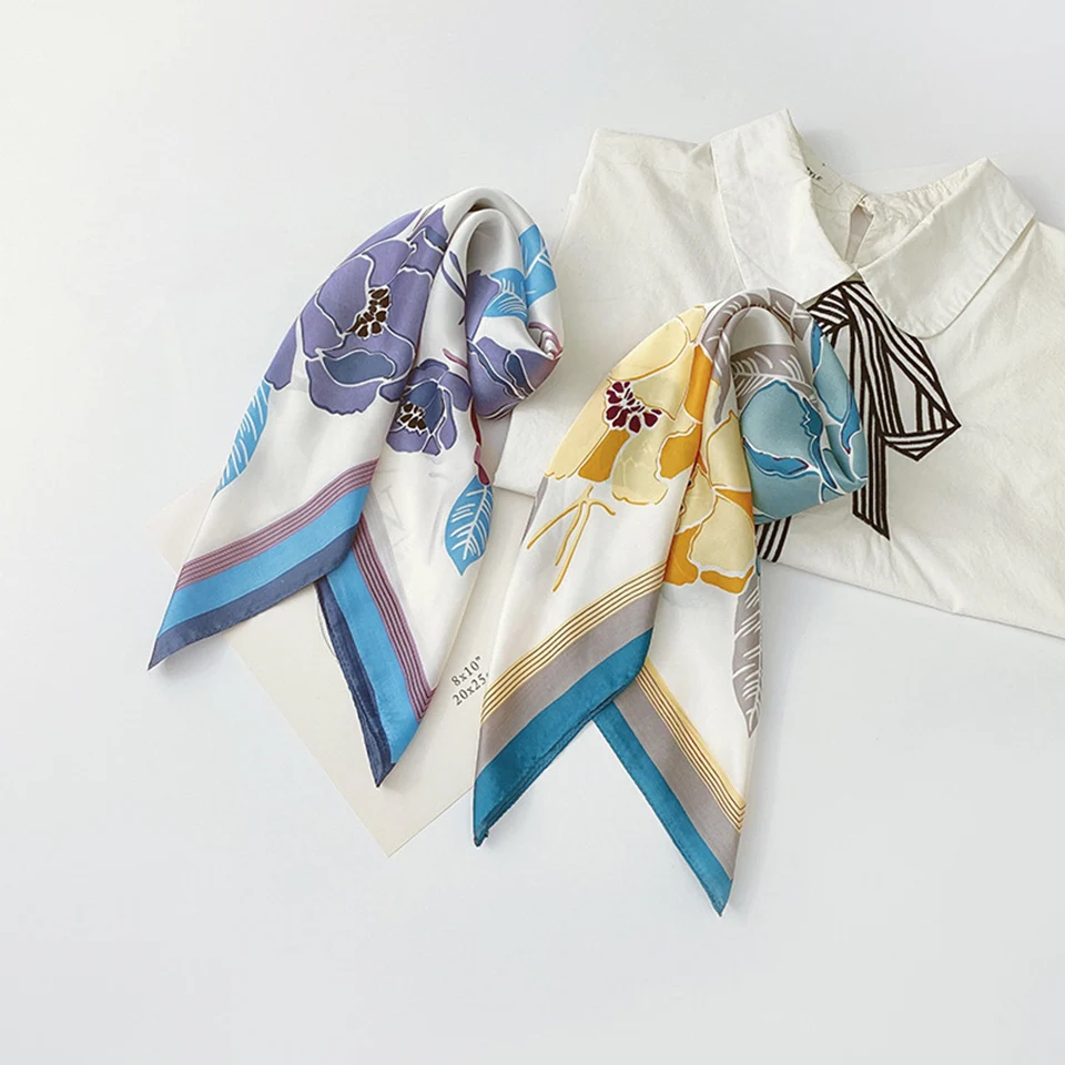 

Шарф шёлковый атласный, 70 см, 27 дюймов