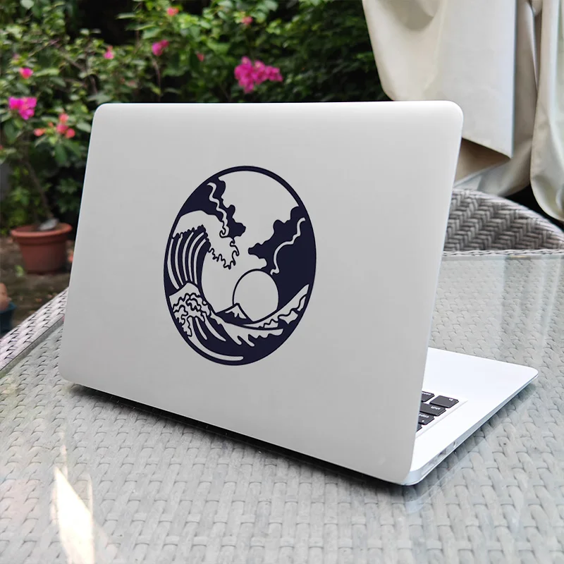 Японская виниловая наклейка для ноутбука Ukiyo-e Great Wave Art MacBook Air 13 Retina Pro 15 6 дюйма Mac