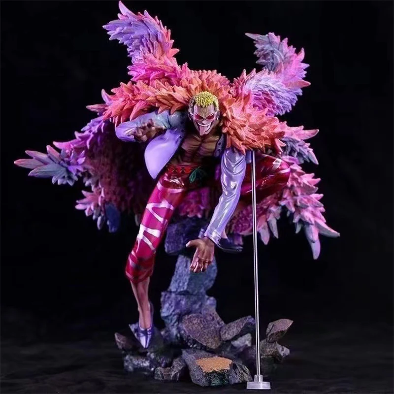 

33cm One Piece Anime Action Figure Donquixote Doflamingo Portrait Of Pirates Action Figure Pvc Statue Handmade Model Toy Gift