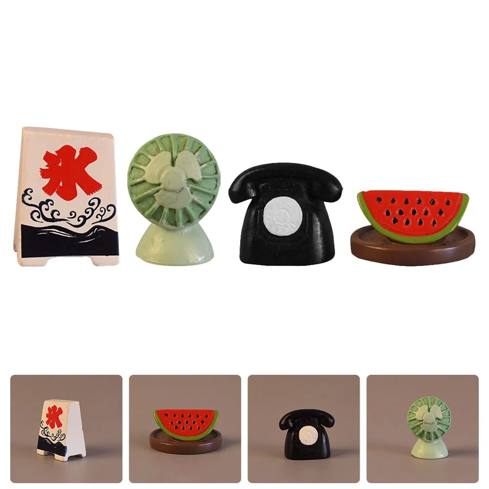 

4PCS Japanese Type Groceries Decor Miniature Scene Match Adornment 4 Styles