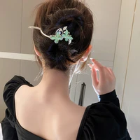 2022 womens hairpin butterfly pearl flower hairpin girls inlaid zircon opal advanced deluxe 8 shaped clip back brain hairpin