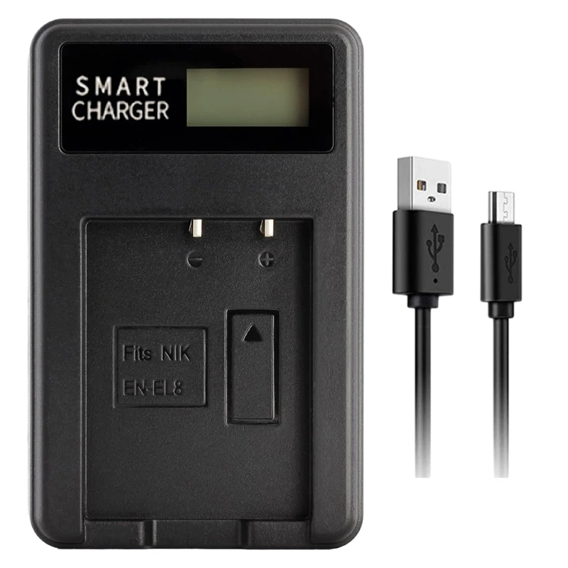 Зарядное устройство M17B EN-EL8 с ЖК-дисплеем и USB для Nikon S52C P1 P2 S50 S50C S51 S51C S52 S52c S7c, аксессуары для зарядной