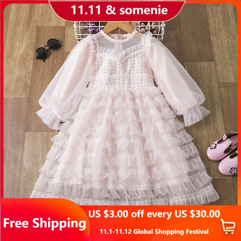 

Girls Dress Spring Autumn Girl Big Boy Casual Fashion Princess Dress Children's Spring and Autumn Skirt
