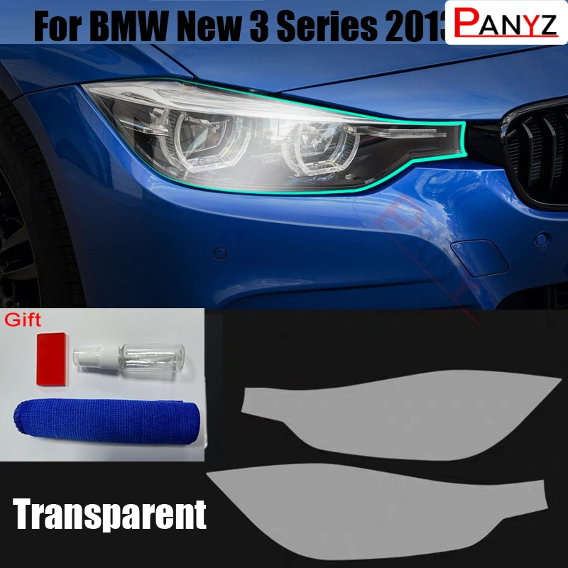 

Пленка для фар из ТПУ для BMW New 3 Series 2013-2020, Стайлинг автомобиля, прозрачная затемненная Защитная Наклейка Precut, аксессуары, 2 шт.