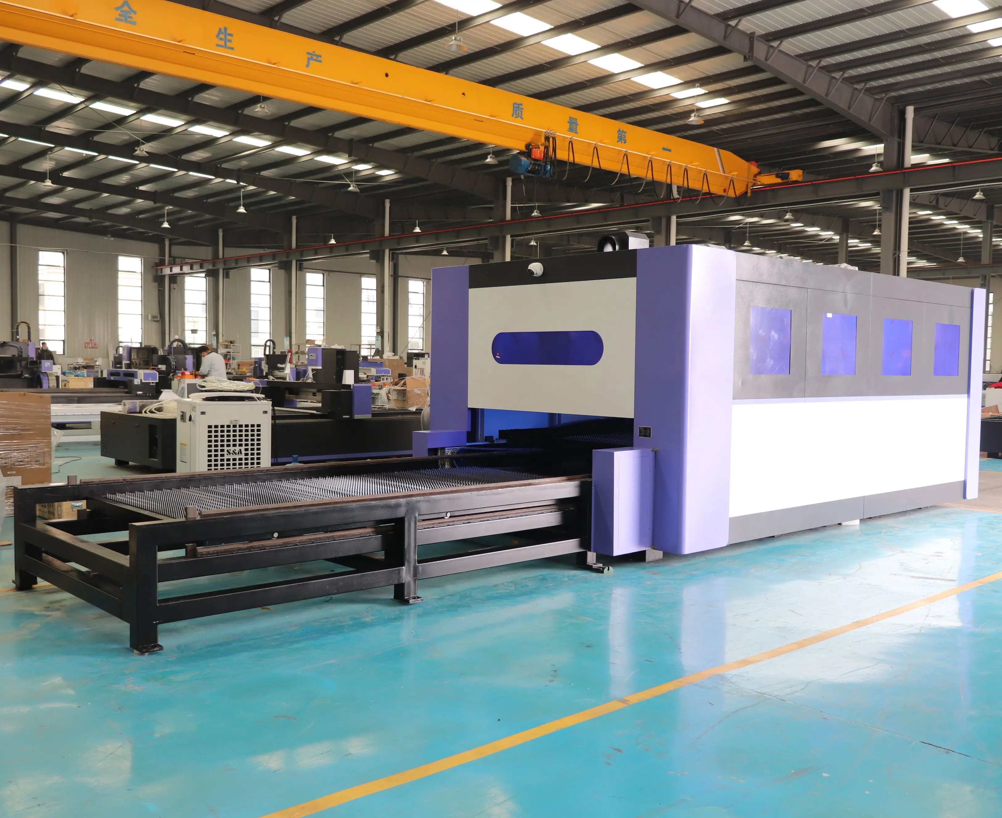 

Full Enclosed Fiber Laser Cutting Machine for Stainless/Carbon Steel/Galvanized Sheet/Aluminum with Auto-change Work Table