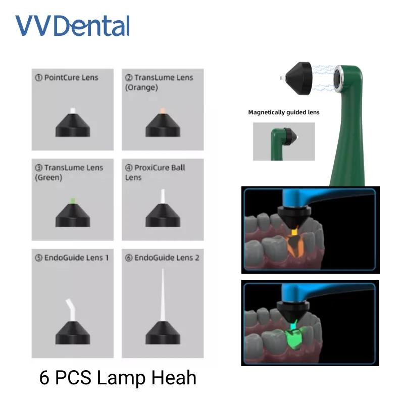 Фото Светодиодная полимеризационная лампа VVDental LV-6, беспроводная беспроводная машина для отверждения смолы, 2500 мВт/см2, УФ-свет, стоматологические лабораторные инструменты №2