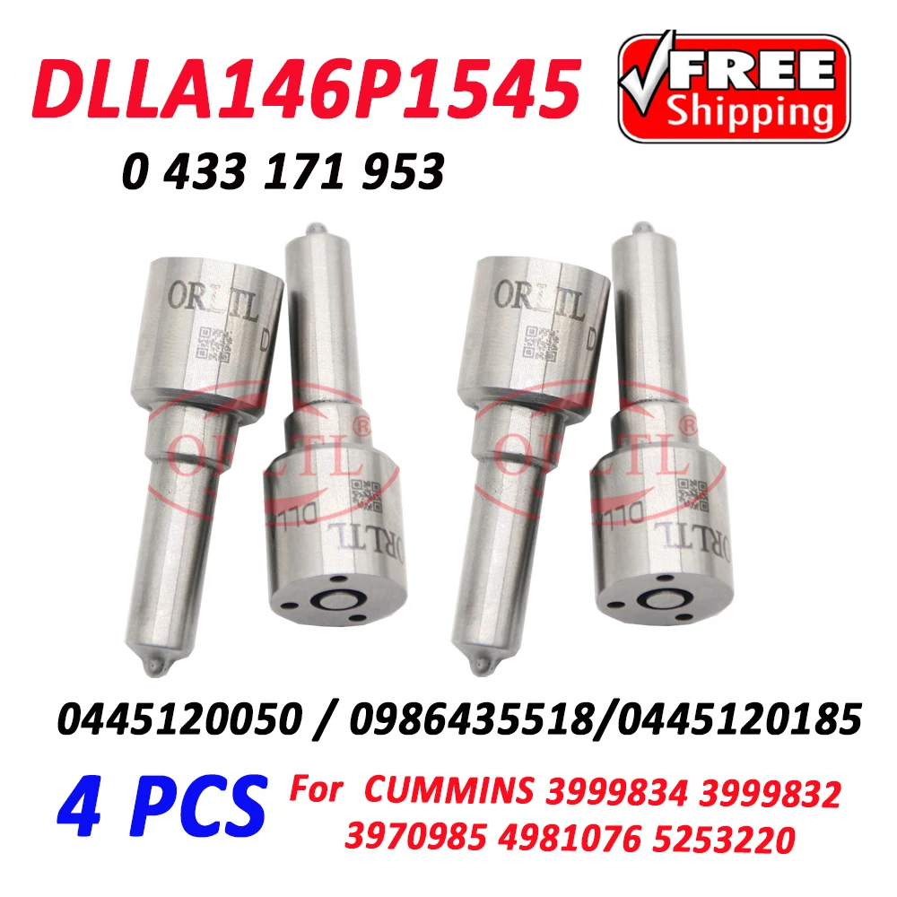ORLTL DLLA146P1545 Форсунка DLLA 146 P 1545 Дизельный топливный инжектор 146P1545 0433171953 для CUMMINS