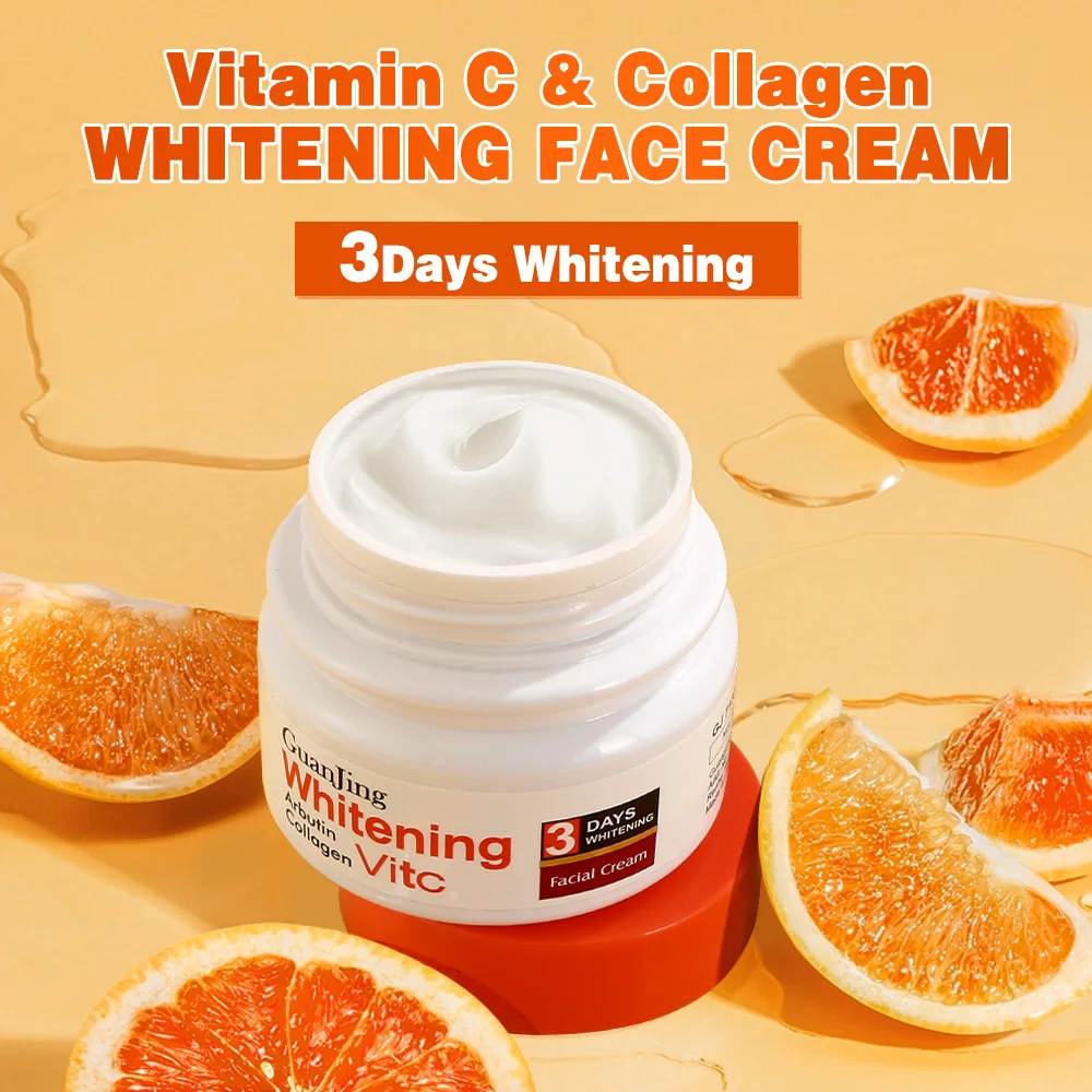 

Vitamin C Face Cream Collagen Essence 3 Day Whitening Fade Wrinkle Spots Acne Anti-freckle Brighten Creams 50g Korean Skin Care