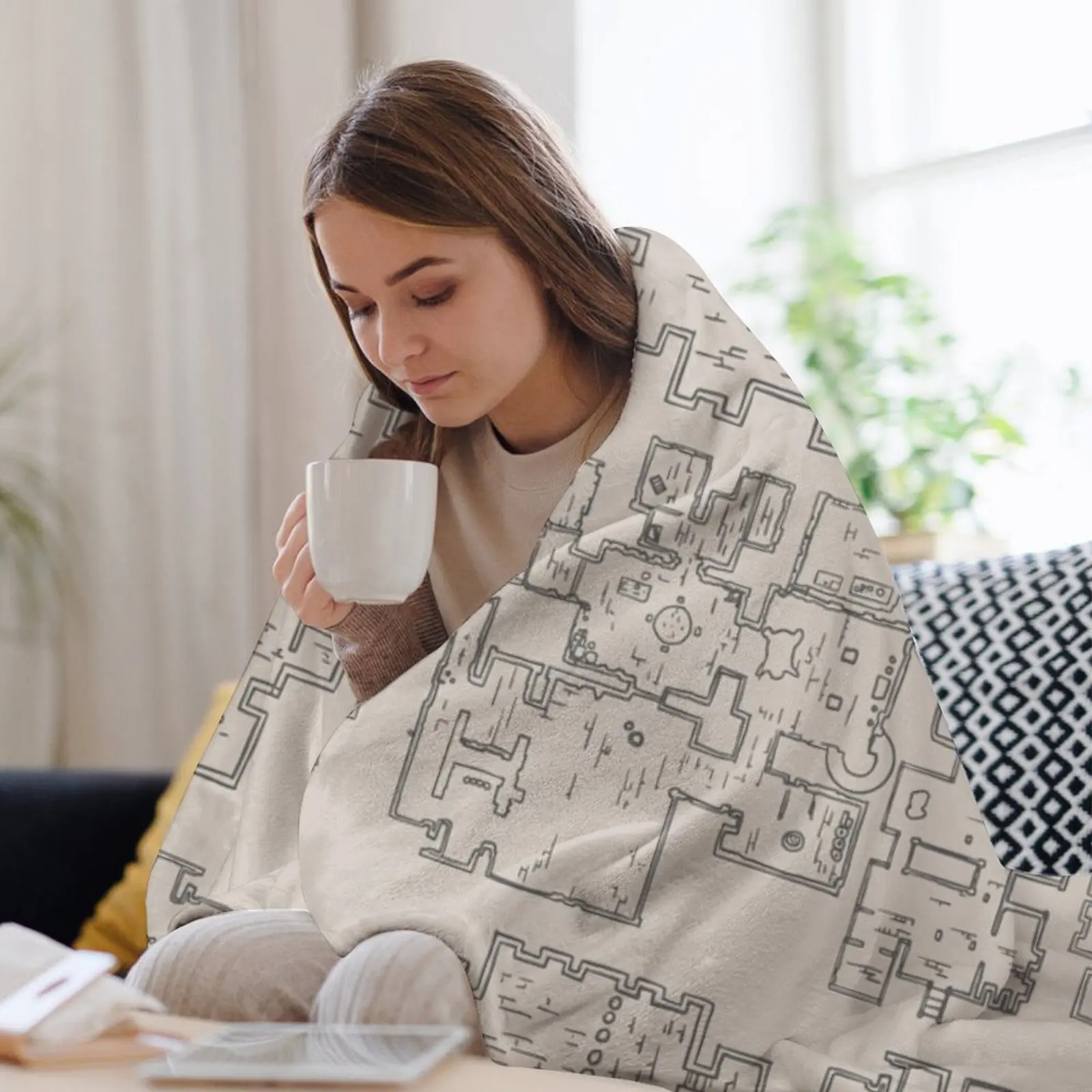 Одеяло с картой D&ampD Dungeon гигантский диван для малышей красивые очень большие