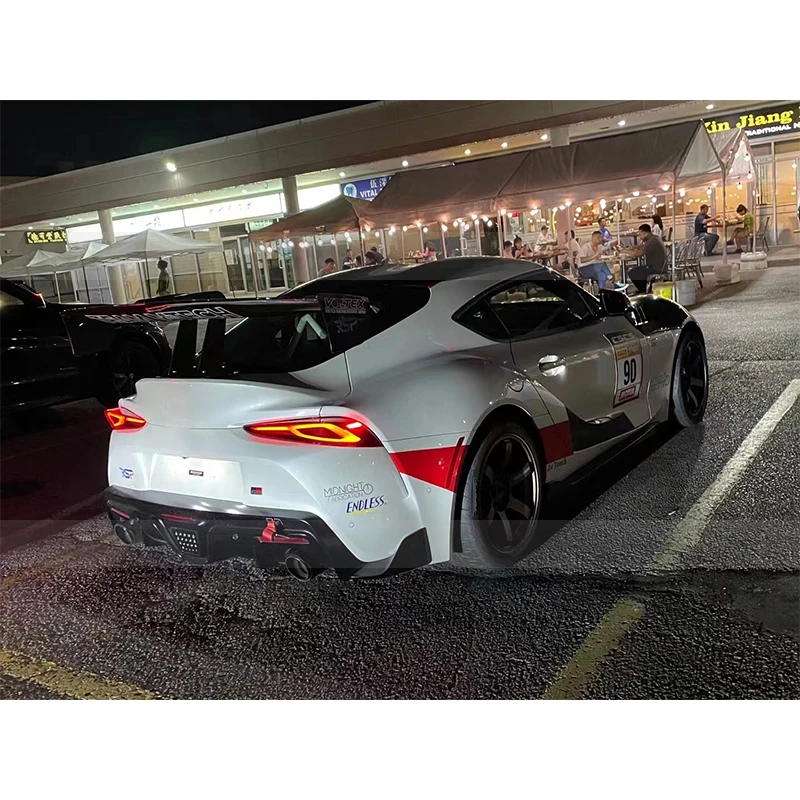 Фото Спойлер из углеродного волокна для Toyota Supra GR A90 A91 MK5 Voltex, хвостовые плавники, разделитель заднего крыла, задняя направляющая багажника, комплекты кузова №5