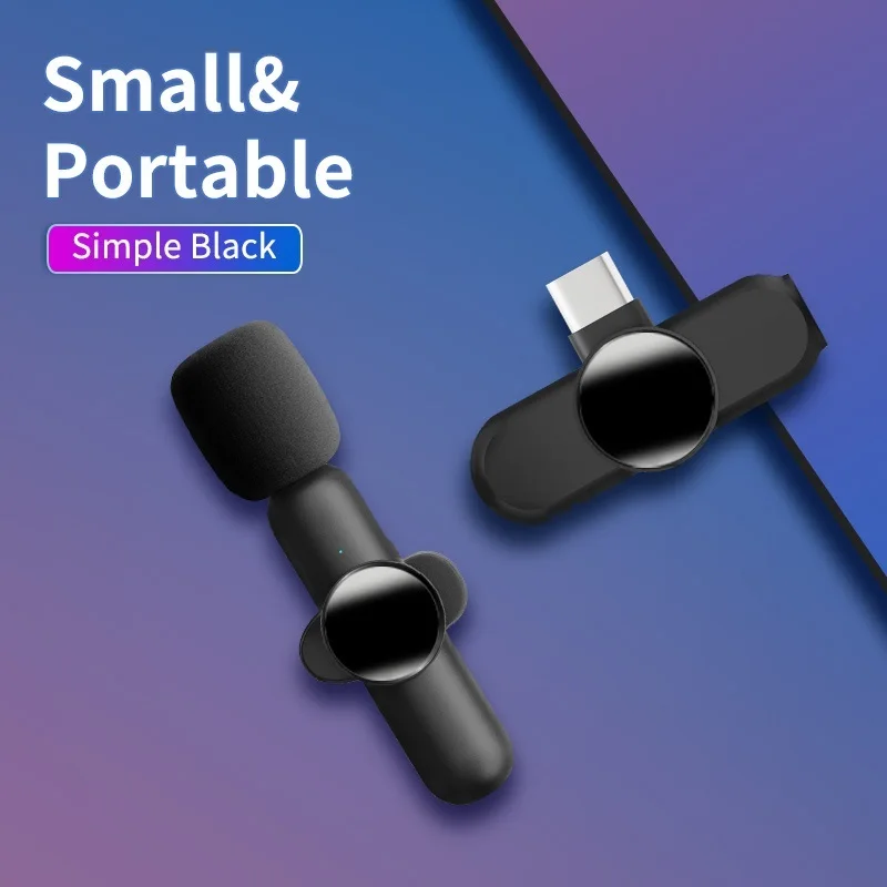 Портативный беспроводной петличный микрофон Xiaomi мини-микрофон для записи аудио