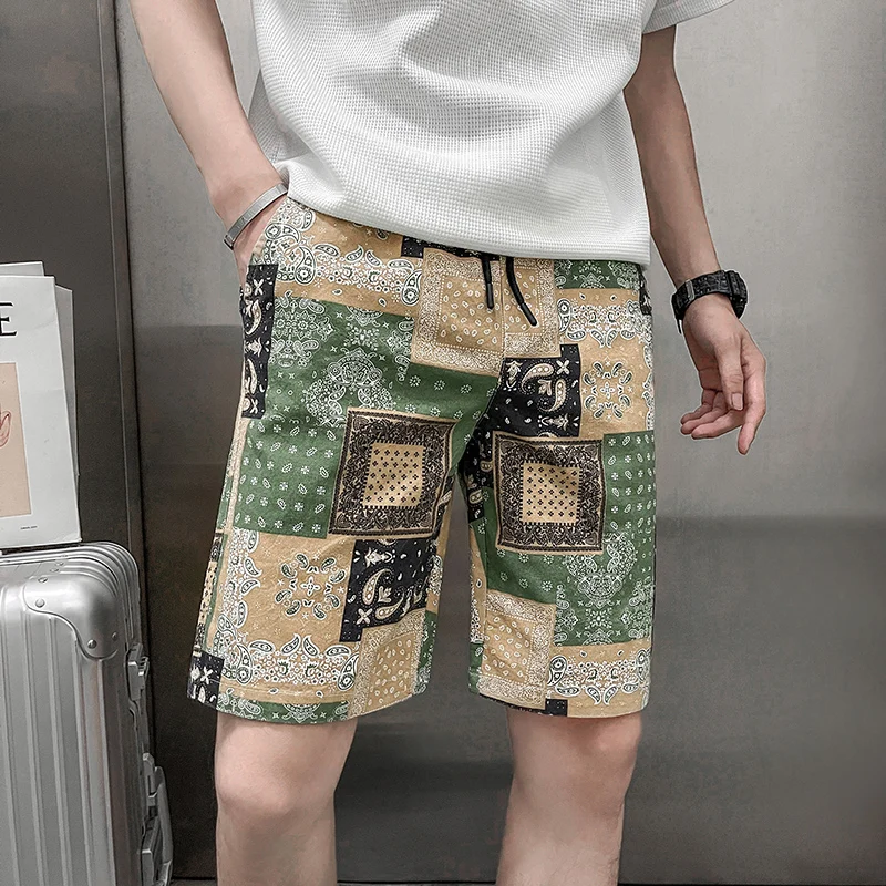 

Men's Shorts 2022 Summer New Hot Cotton Linen Leisure Fitness Printing Jogging Beach Sports Shorts Brand Fashion Men's Clothing