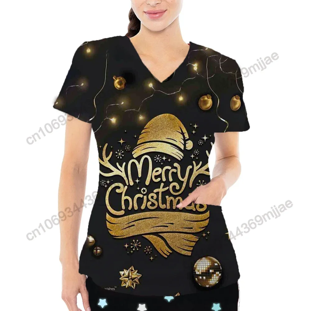 Женская футболка с V-образным вырезом карманами