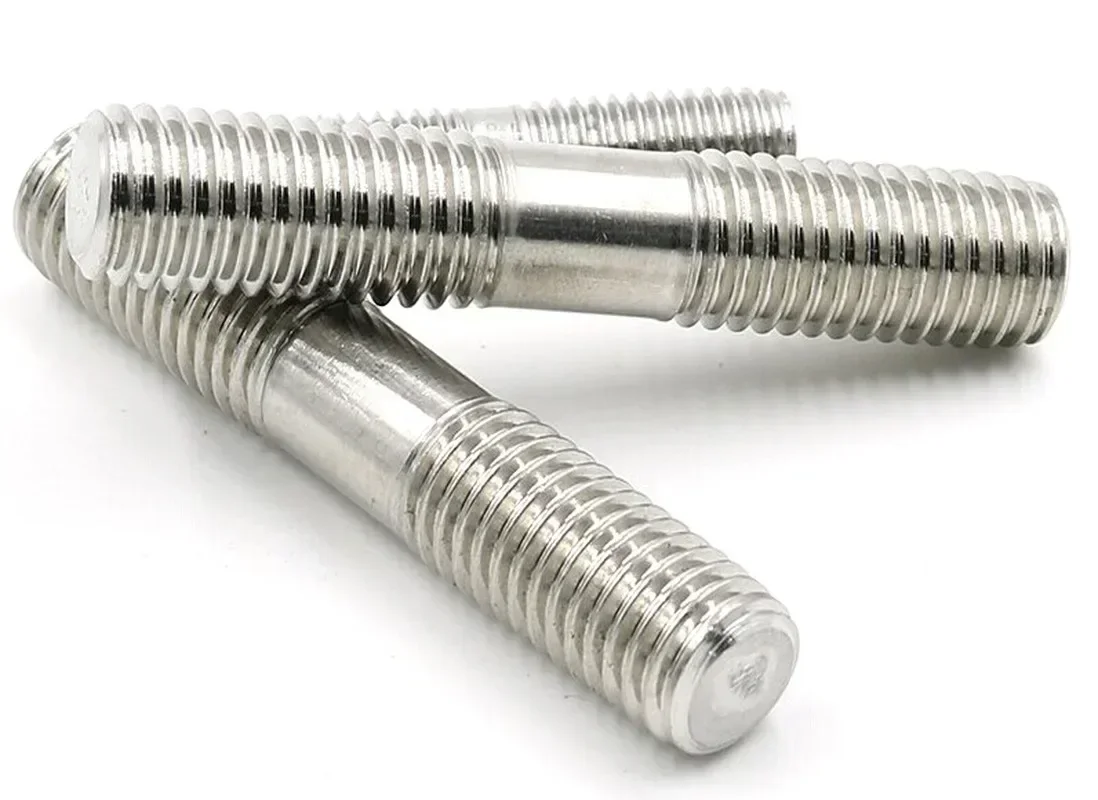 10 шт. болты с резьбой двойные торцевые стержни M4 M5 M3 GB901 304 винт головкой из