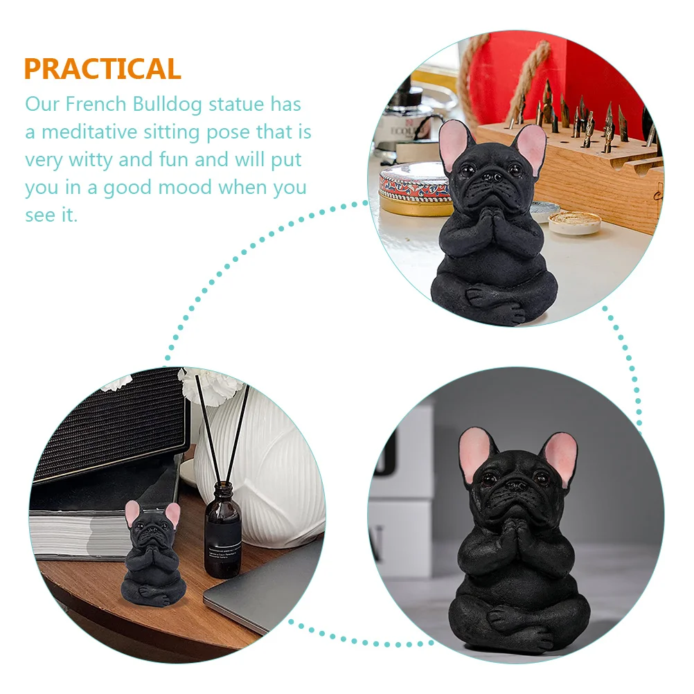 Домашние украшения французский бульдог статуэтка поделки полимерная скульптура