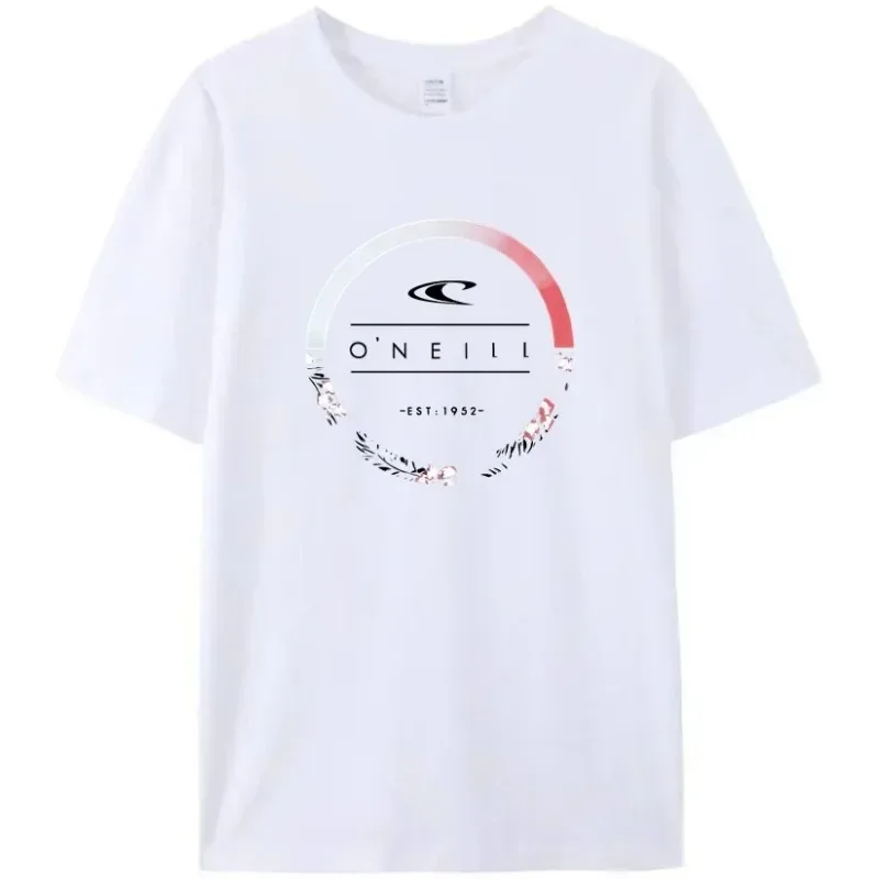 Мужская Летняя Повседневная Футболка Из 100% Хлопка С Логотипом Oneill И Эмблемой