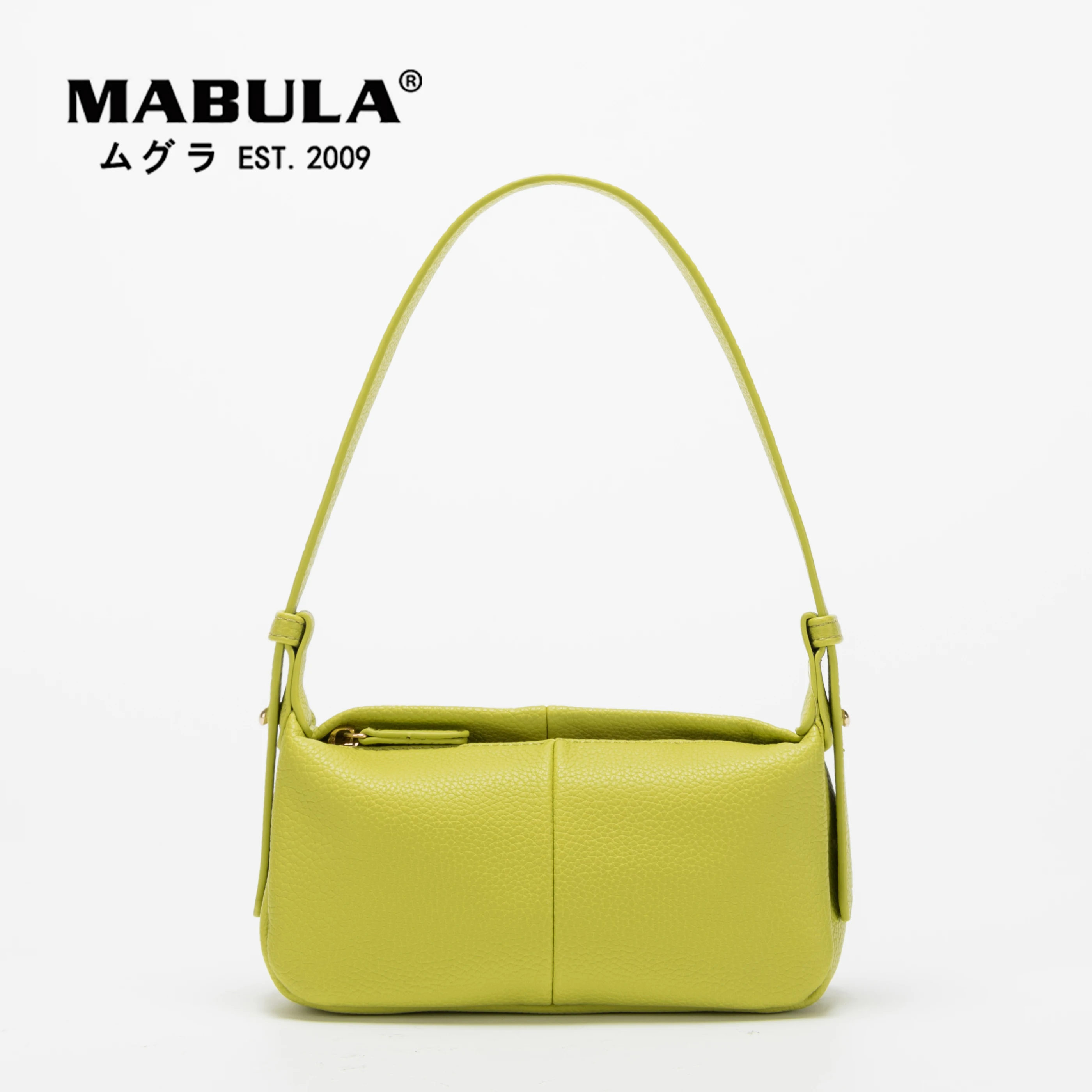 

MABULA Faux Leather Women Shoulder Bag Small Square Underarm Tote Handbag Zip Up Removable Strap Crossbody Hobo Purse