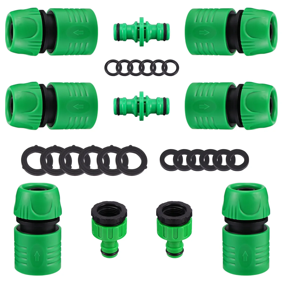 

Plastic Washers Garden Hose Adapter 1/ 2 Inch Hose Connector Quick Connectors Repair Damaged Leaky Adapter for Garden