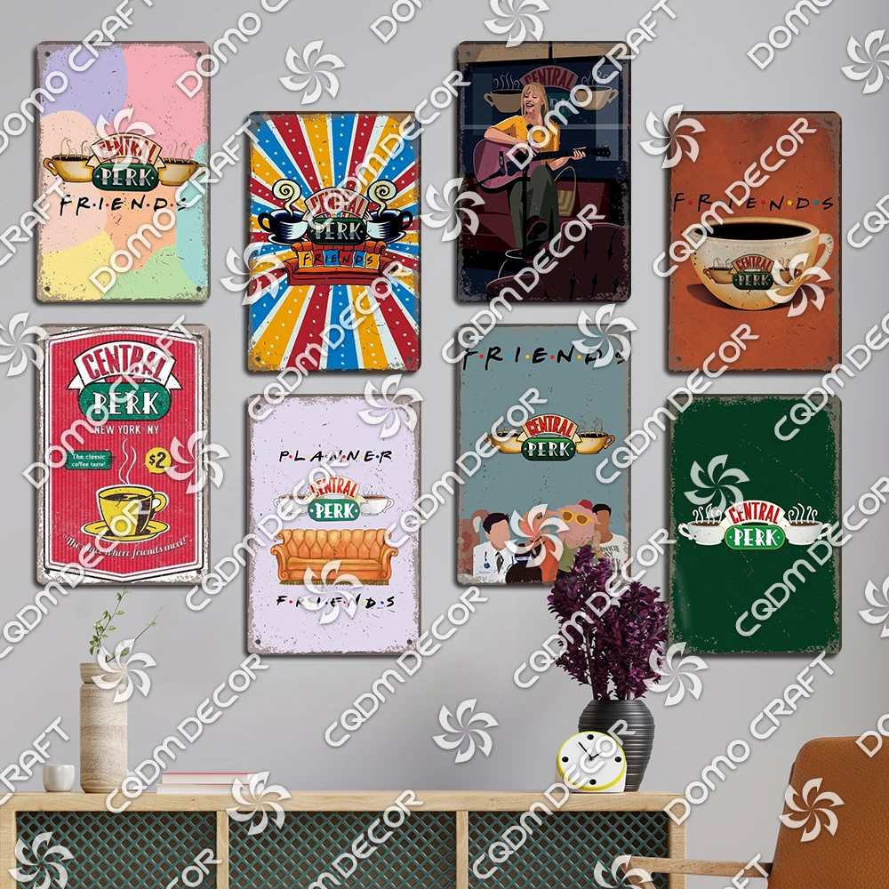 Металлическая табличка Friends Coffee CQDM DECOR 20x30 см