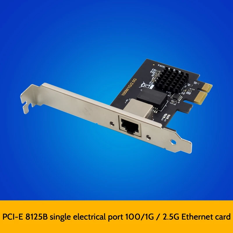 

PCIE X1 RTL8125B Server Network Card 2.5Gbe Multi Gigabit Network Card PCIE Gigabit Ethernet Adapter