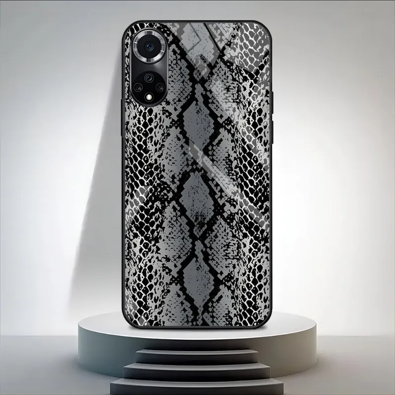 Snake Skin Print Animal Phone Case For Vivo X70 55S 5G 73 Y30 Y 31S IQOO 9 8 7 NEO5 S SE U5 Z3 76S S10 E 12 S9 X60 PRO Glass images - 6