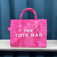 brand tie dye canvas tote handbags for women designer luxury lady shoulder crossbody bags fashion large shopper purses 2022 new