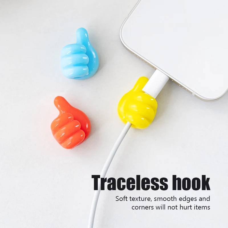 

5/1 шт. многофункциональный держатель-клипса крючки для большого пальца органайзер для проводов настенные крючки-вешалка Прочный настенный ...