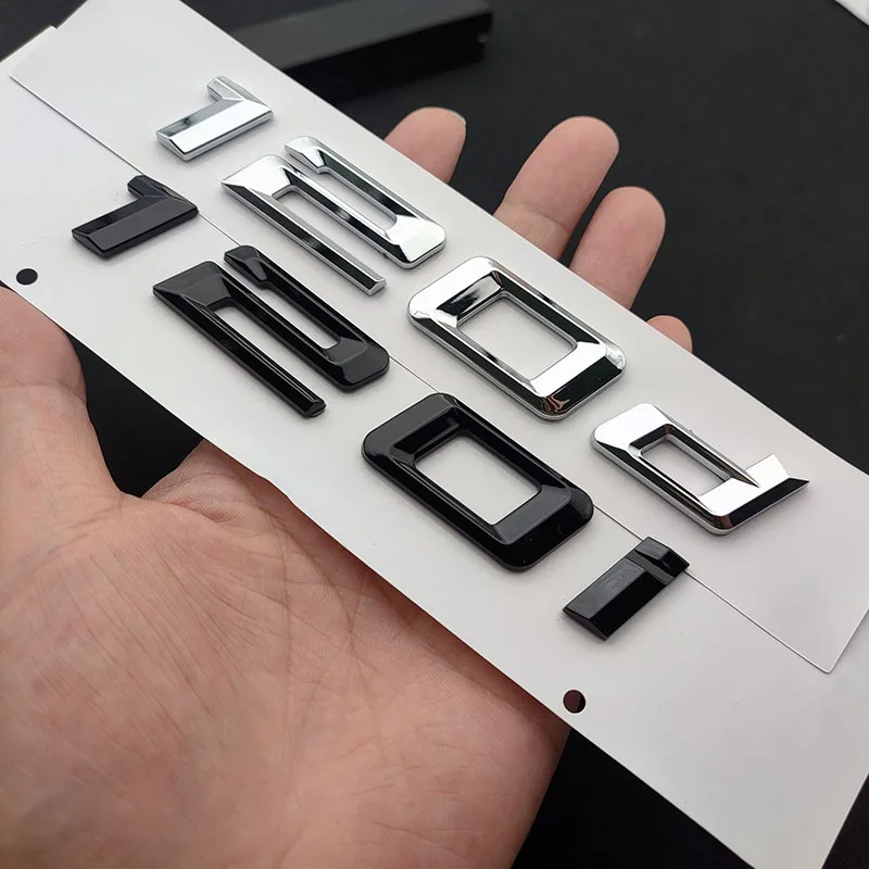 

3D ABS Black Chrome Car Letters Rear Trunk Emblem Badge Sticker For BMW 120i E87 F20 F40 E82 120d Logo Lettering Accessories