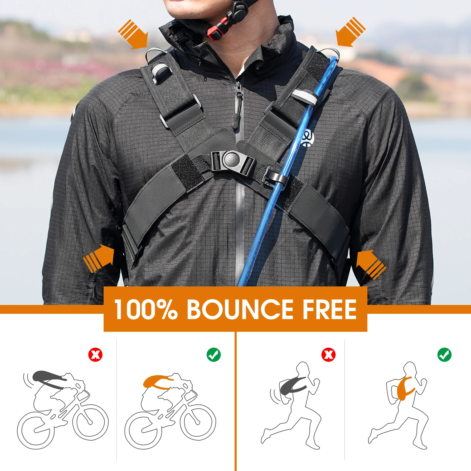 WEST BIKING 10L / 20L Увлажняющий рюкзак для велосипеда соответствует эргономичному