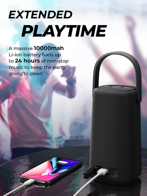 Tribit StormBox Pro Portable Bluetooth Speaker with High Fidelity 360° Sound Quality IP67 Waterproof Outdoors Wireless Speaker 3