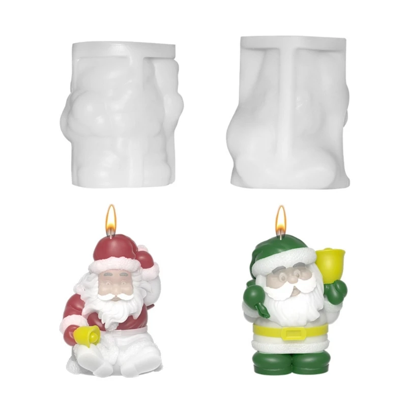 

MXME Рождественская силиконовая форма Уникальная форма для ароматерапии Санта-Клауса, свеча, смола, гипсовая форма