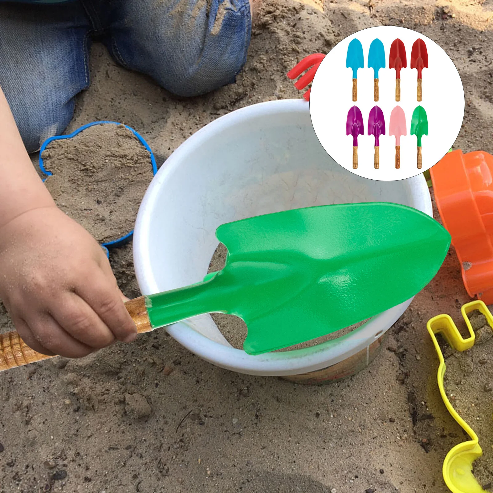 

8Pcs Kids Gardening Iron Beach Toy (Random Color)