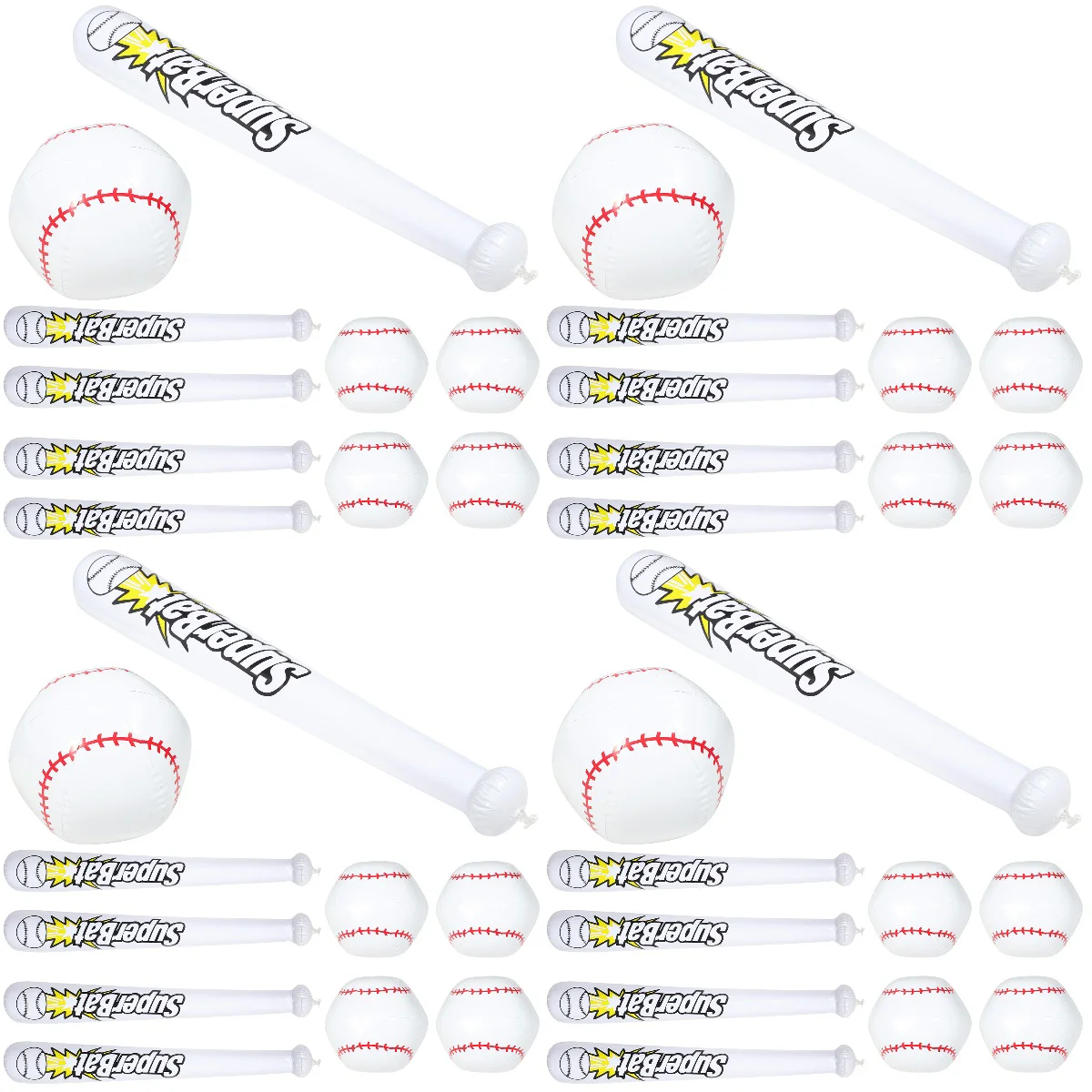 

4 Sets Baseball And Bat Pool Party Favor Home Decor